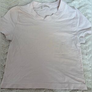 Aritzia Short Sleeve Crew Tee in Pale Pink
